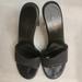 Gucci Shoes | Gucci Sandals Gg Canvas Canvas ?~ Leather Authentic Used | Color: Black | Size: 9