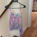 Lilly Pulitzer Tops | Lilly Pulitzer Tie Side Tank Top Size Xs Worn Only Once | Color: Green/Pink | Size: Xs