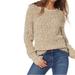 Free People Sweaters | Free People Electric City Marled Sweater Oatmeal Tan Cotton Pullover Women L | Color: Cream/Tan | Size: L