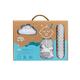 Gift Set Baby Blanket with Pillow Candy Grey with Lamp