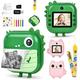 Ainiv Instant Print Cameras for Kids, 2.4 Inch Kids Digital Camera with Dual Camera, 1080P Kids Camera with 3 Rolls Print Papers, 32GB SD Card, 5 Colors Pens, Gifts for 3-12 Year Old Boys Girls, Green