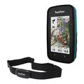 TwoNav Cross Plus + Brust-Herzfrequenzmesser, Outdoor GPS mit 3,2-Zoll-Bildschirm für MTB, Fahrrad, Trekking, Wandern oder Navigation mit Karten. Farbe Türkis
