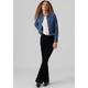 Jeansjacke VERO MODA "VMLUNA LS SLIM DNM JACKET MIX GA NOOS" Gr. M (38), blau (medium blue denim) Damen Jacken Jeansjacken