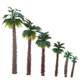 Lot de 12 palmiers miniatures HO noo Train à l'échelle Diorama plage paysage de forêt
