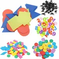 Lot de 30 pièces de puces de comptage géométriques jouet pour enfants jouet d'apprentissage