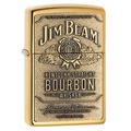 Zippo Jim Beam Label-Brass Emblem Lighter - High Polished Brass