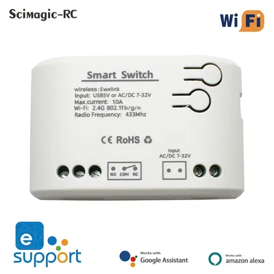 EWelink Smart WiFi Inching Switch Tech Commande vocale par Alexa Google Home 5V 12V 24V 250V