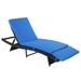 Outdoor Garden Patio Wicker Chaise Lounge Chair with Cushion