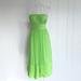 J. Crew Dresses | J Crew Silk Tinkerbell Spring Green Silk Dress Strapless Pleated Bottom Size 6 | Color: Green | Size: 6