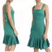 J. Crew Dresses | J.Crew Stretch Faille Dress With Fluted Hem-K4437-Alpine Meadow/Green-Nwt | Color: Green | Size: 4