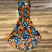 Anthropologie Dresses | Euc Anthro Maeve Orange/Blue Floral Hi Lo Dress | Color: Blue/Orange | Size: 8