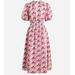 J. Crew Dresses | J.Crew Smocked-Waist Dress In Liberty Butterfield Poppy Fabric-Bm311-Cotton-Nwt | Color: Pink/White | Size: S