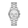 Michael Kors Watch for Women, Chronograph movement, 38MM Silver Stainless Steel case with a Stainless Steel strap, MK7325