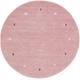 Wollteppich CARPETFINE "Gabbeh Uni" Teppiche Gr. Ø 300 cm, 15 mm, 1 St., rosa Orientalische Muster reine Wolle handgewebt, Gabbeh Tiermotiv warmes Raumklima viele Größen