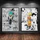 Impression sur toile de Dragon Ball Anime Goku Vegeta décor de maison photo imprimés et