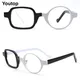 Monture de lunettes rondes pour femmes et hommes lunettes optiques lunettes Rx monture carrée