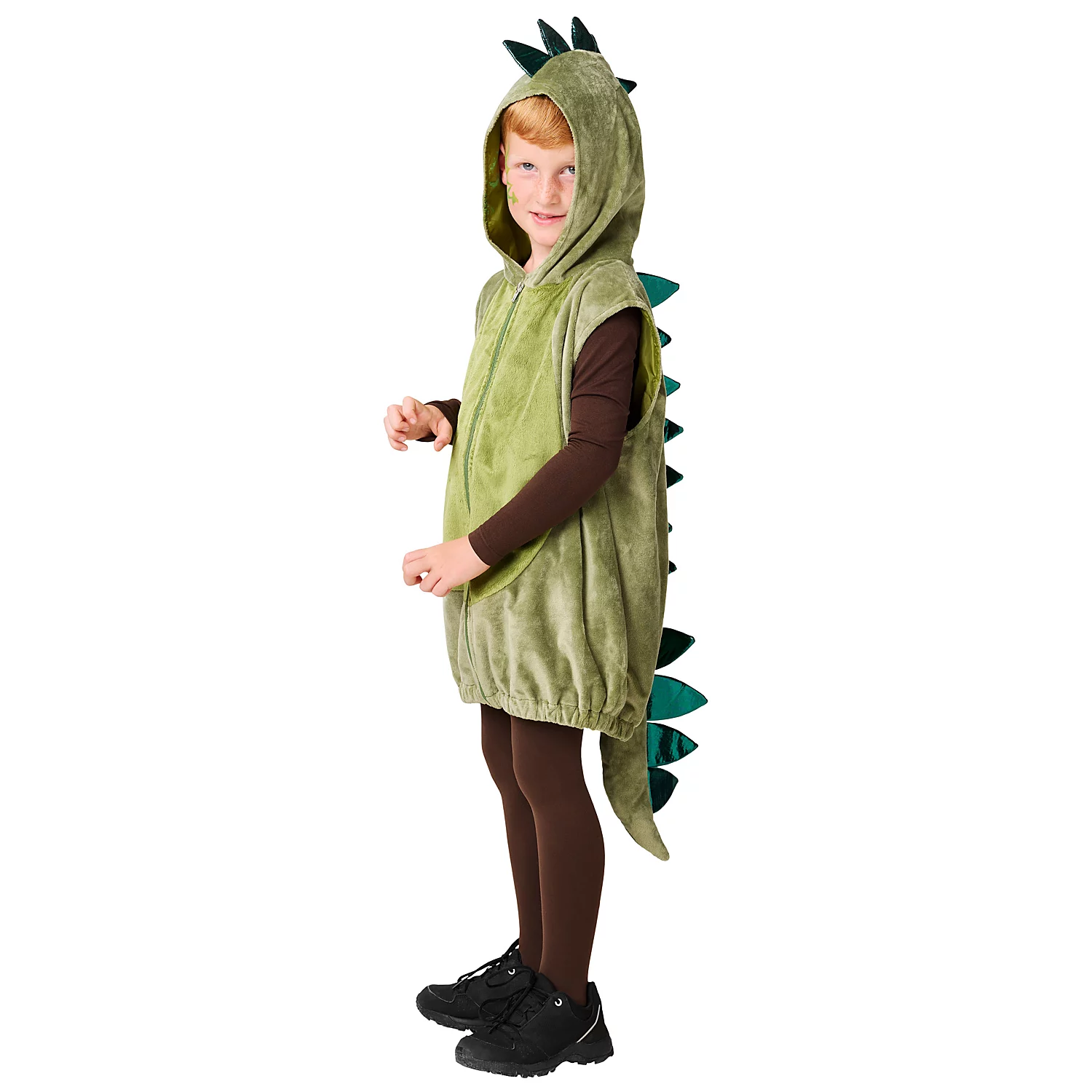 buttinette Kostüm Dino für Kinder, grün
