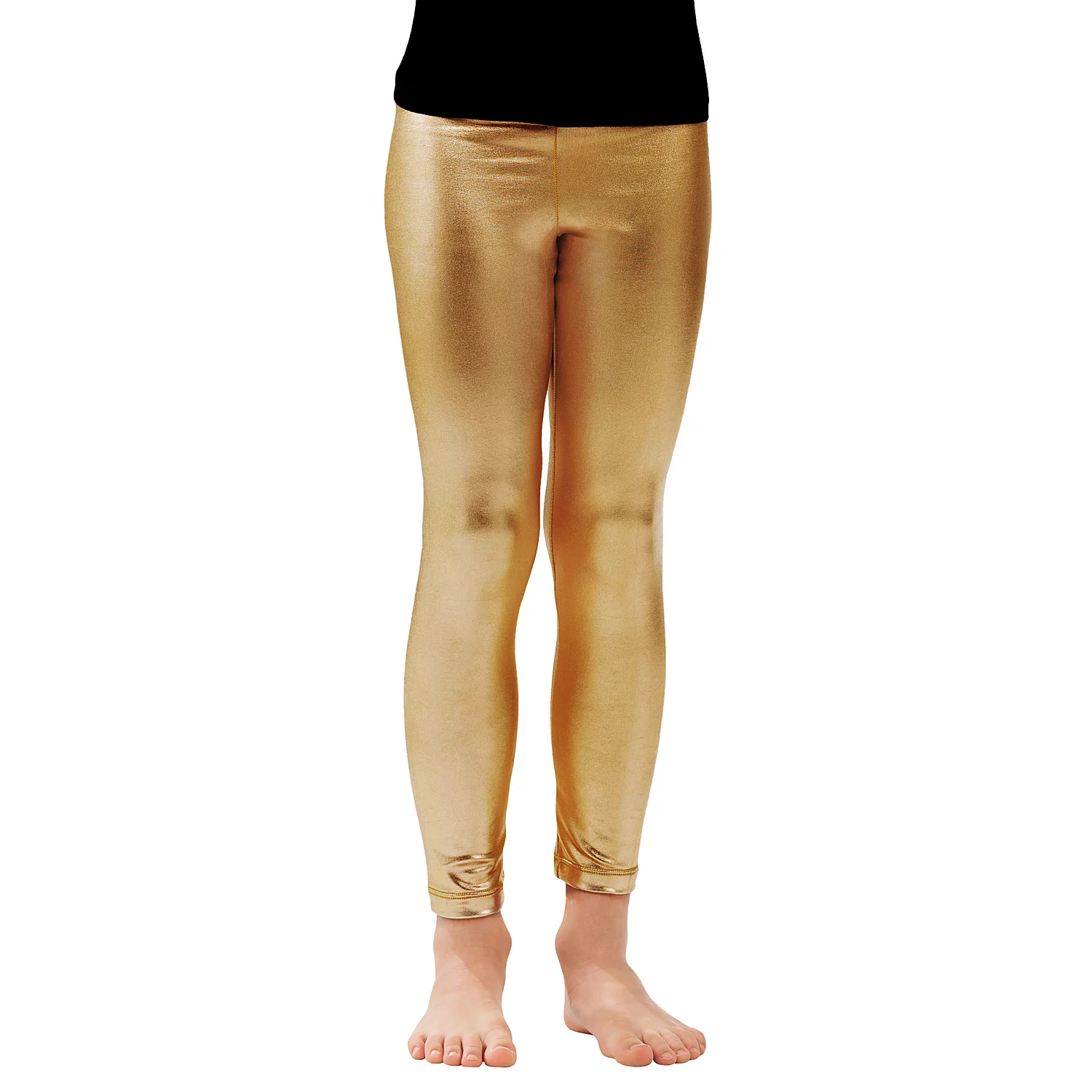 Kinder-Lack-Leggings, gold Image