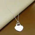 Collier pendentif coeur d'amour mignon en argent 925 pour femme colliers de la présidence bijoux