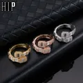 Bague en zircon cubique pour homme et femme bijou de style Hip Hop avec pierres en zircon cubique