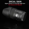 Sigma 35 1.4 EF Lens Decal Skins Film de protection pour Sigma 35mm F1.4 Art DG HSM pour IL Lens