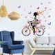 Autocollant de vélo féerique fille en PVC Sticker mural amovible autocollant de vélo papillon