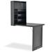 Costway Wall Mounted Fold-Out Convertible Floating Desk Space Saver-Black