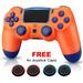 Wireless Controller Compatible with PS4/PS4 Pro/PS4 Slim - Orange