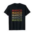 Retro Marco Personalisiert, Marco Name, Mann Marco T-Shirt