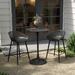 Jamesdar Kurv 24 Counter Height Steel Bistro Table in Black Indoor/Outdoor