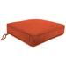 Jordan Manufacturing Sunbrella 21.5 x 22.5 Echo Sangria Orange Solid Rectangular Outdoor Deep Seat Chair Cushion with Ties and Welt