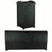 Suncast Trash Hideaway Outdoor Garbage Bin & 99 Gallon Deck Box w/ Seat Java