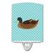 Caroline s Treasures BB8040CNL Khaki Campbell Duck Blue Check Ceramic Night Light 6x4x3 multicolor