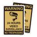 2 Pack 24hour Video Surveillance Sign No Trespassing Signs Private Property Outdoor 10 x 7 Reflective Aluminum Metal Warning Sign Security Camera Sign for Home Business Driveway Alert CCTV Lawn