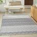 Nourison Paxton Modern & Contemporary Ivory/Slate 5 3 x 7 11 Area Rug (5x8)