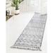 Rugs.com Arlo Collection Rug â€“ 8 Ft Runner Gray Medium Rug Perfect For Hallways Entryways