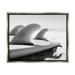 Stupell Industries Surfboard Fins Beach Sports Photography Ocean Coast Photograph Luster Gray Floating Framed Canvas Print Wall Art Design by Two Smart Blondes