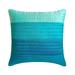 The HomeCentric Decorative Blue 14 x14 (35x35 cm) Throw Pillow Covers Silk Ombre Striped & Quilted Throw Pillows For Sofa Ombre Pattern Modern Style - Marina