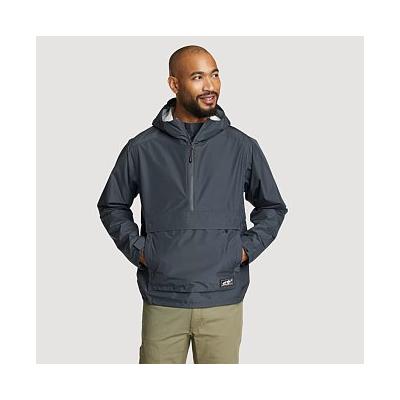 Eddie Bauer Men's RainPac Waterproof Anorak Waterproof Rain Jacket - Grey - Size XL
