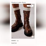Free People Shoes | Free People Madison Loafer Boots Size 9 | Color: Brown/Tan | Size: 9