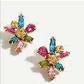 J. Crew Jewelry | J Crew // Gem Burst Stud Earrings Multicolored | Color: Gold/Red/Tan | Size: Os