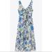Zara Dresses | Last One: Zara Midi Dress 100% Cotton | Color: Blue | Size: M