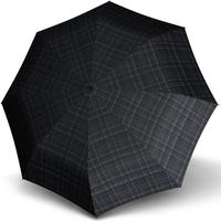 Taschenregenschirm KNIRPS T.260 Medium Duomatic, check grau (check) Regenschirme Taschenschirme