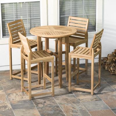 5pc Teak Bar Table Set