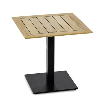 32x32 Teak Restaurant Table Top with Black Base