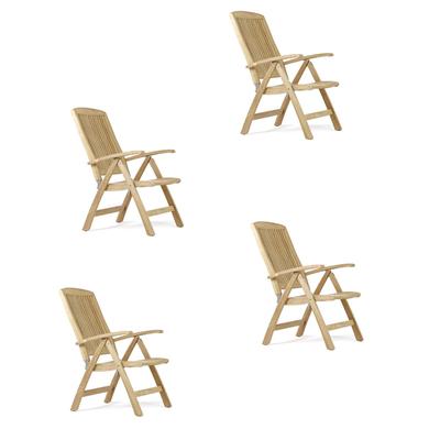Montecarlo Teak Recliner Chair Set of 4
