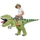 FXICH Inflatable Dinosaur Costume Blow up Dinosaur Costume Outfit Funny Halloween Dino Costume Suit (green),dinosaur costume for adult:150cm-190cm