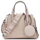 Calvin Klein Women's Millie 2 in 1 Triple Compartment Mini Satchel Crossbody, Mushroom, One Size