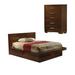 CDecor Home Furnishings Tokyo 2-Piece Bedroom Set w/ Chest Wood in Brown | 43.25 H x 73 W x 88.75 D in | Wayfair 200488Q-S2C