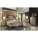 iHome Studio Jazlyn Ornamental Baroque Standard Bed Metal in Gray/Yellow | 72 H x 72 W x 92 D in | Wayfair ACBED-21266-1